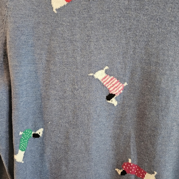NWOT Talbots petite crewneck- tossed pups - Picture 4 of 7